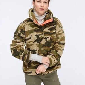 J. Crew Camouflage Teddy Jacket